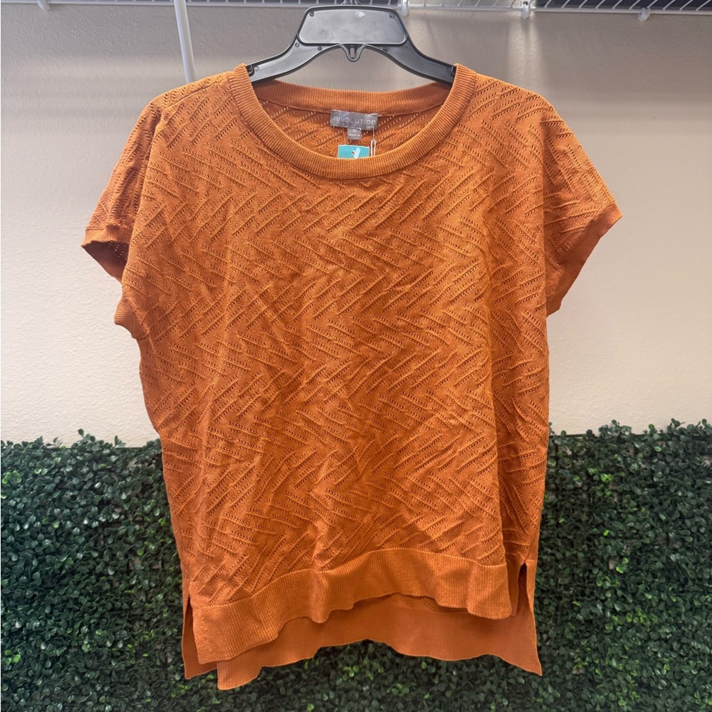 Evolution by Cyrus
Pandy Pointelle Sweater Tee -M